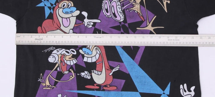 Vintage 1992 Nickelodeon The Ren & Stimpy Show T-Shirt Black Graphic Cartoon XL | Migration_T-Shirts - View 8 | Fashion Rerun