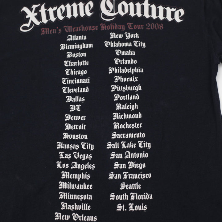Y2K Mens Xtreme Couture Wearhouse Holiday Tour 2008 T-Shirt Size L
