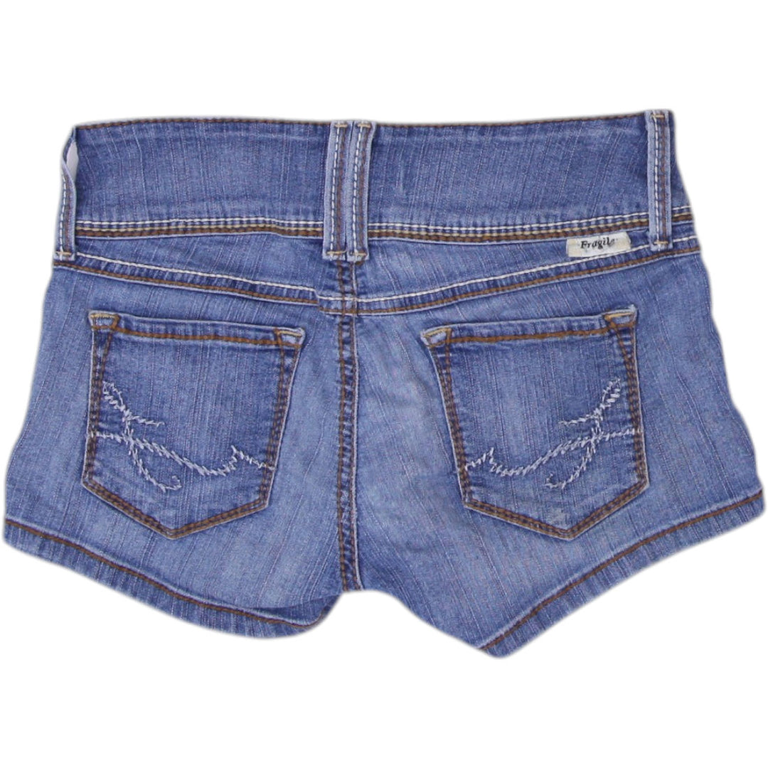 Y2K Washed Denim Shorts Size S | Migration_Shorts - Side View | Fashion Rerun