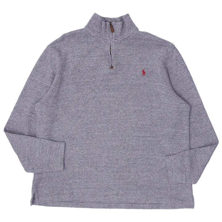 Mens Polo Ralph Lauren Gray Quarter Zip Sweater