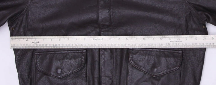Vintage Cooper A2 Flight Jacket Brown Leather WWII Made In USA 46L | Migration_Jackets - View 6 | Fashion Rerun