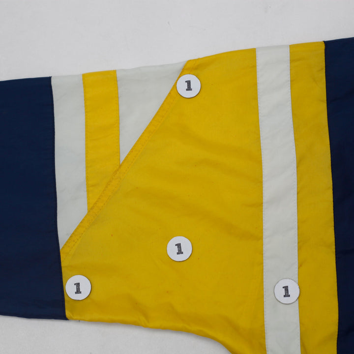 Vintage 90s Starter Michigan Wolverines NCAA Jacket Navy Yellow L | Migration_Jackets - View 7 | Fashion Rerun