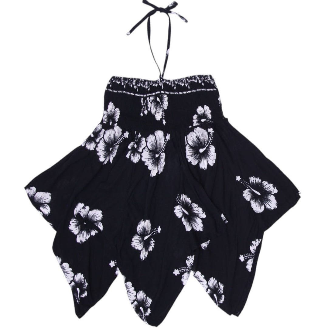Y2K Black Floral Halter Top - Size XS | Migration_Y2K Tops | Fashion Rerun