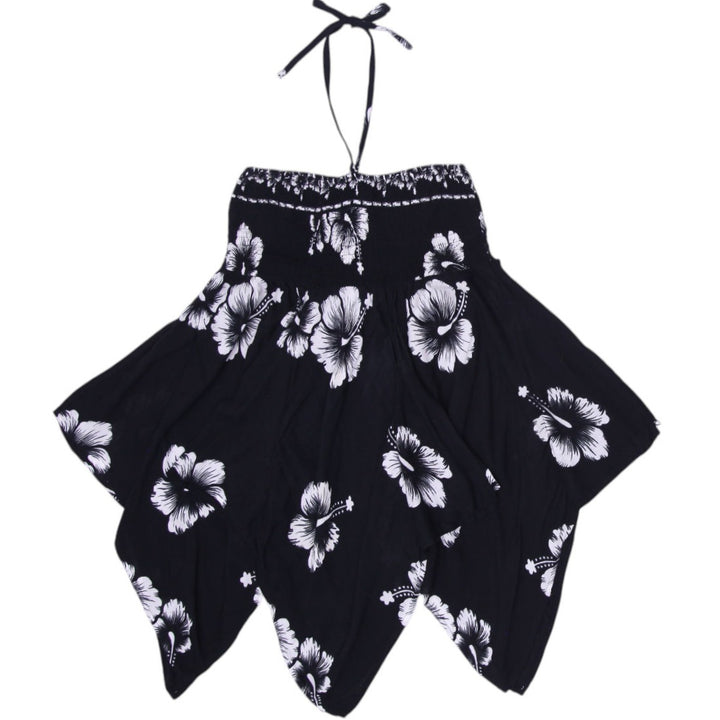 Y2K Black Floral Halter Top - Size XS | Migration_Y2K Tops | Fashion Rerun
