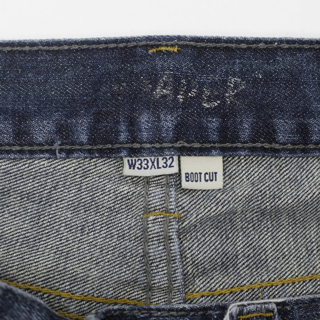 Mens Flypaper Bootcut Faded Blue Denim Jeans Size W33 x L32
