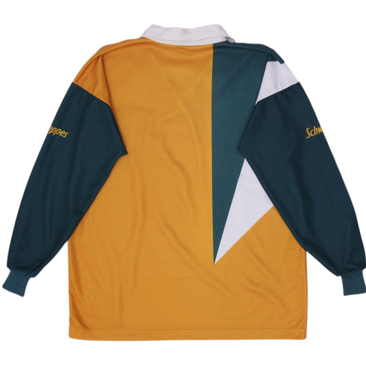 Vintage Mens Reebok Wallabies Rugby T-Shirt Green Gold Logo Australia Size XL