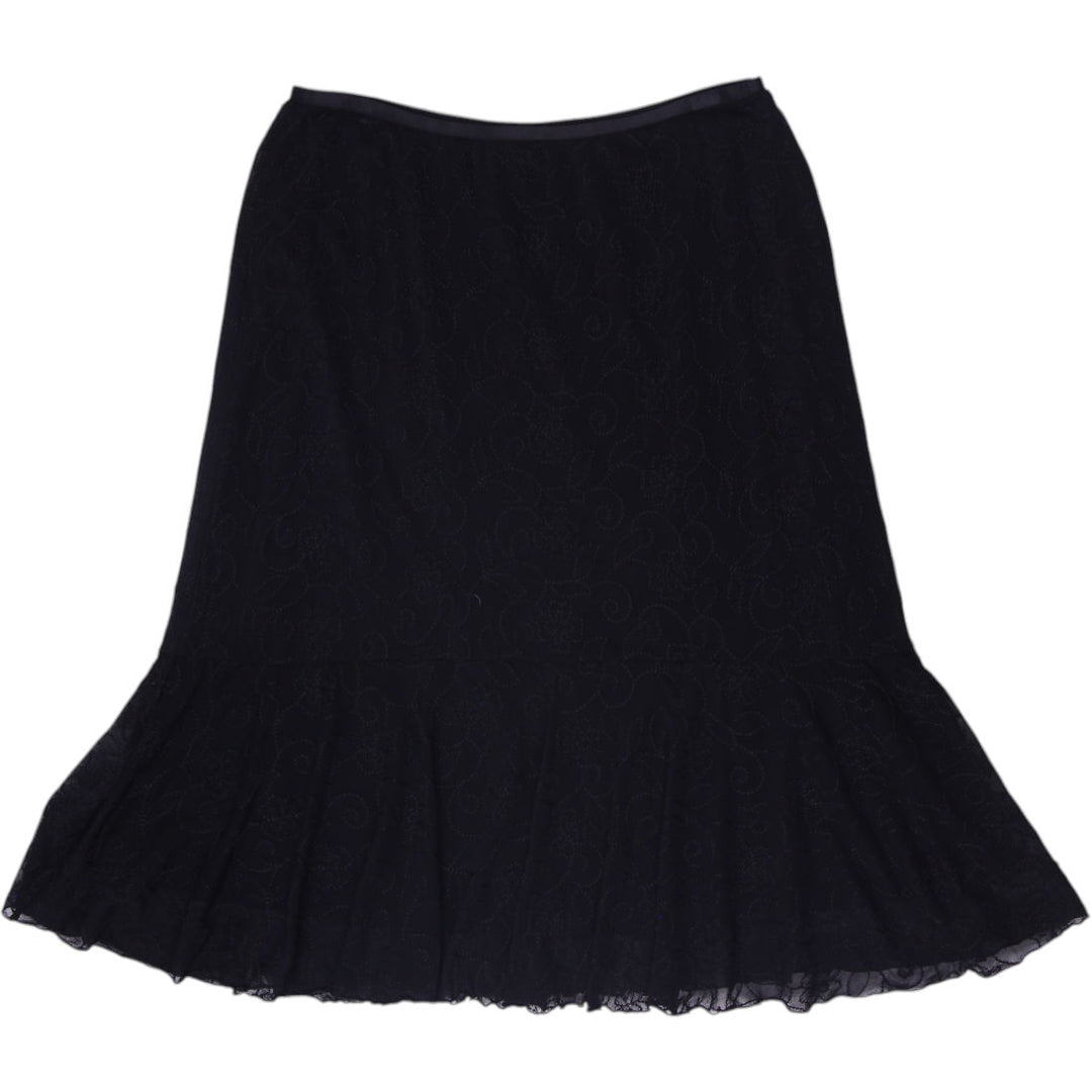 Y2K Ladies Style & Co Layered Mesh Midi Skirt Size L