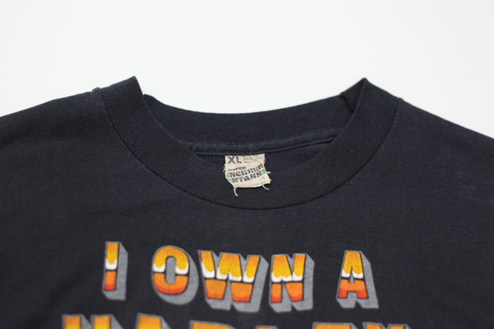 Vintage 3D Emblem Harley Davidson Motorcycle & Marine T-Shirt S.Stitch Made In USA XL