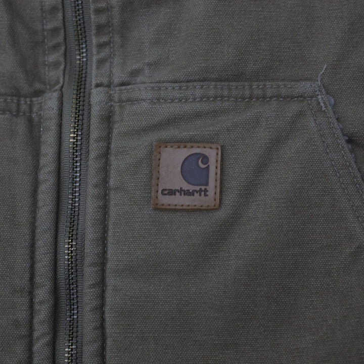 Mens Carhartt Sherpa Lined Vest Brown Full Zip Workwear Size 2XL | Migration_Vests WW Collection - Detail Vie | Fashion Rerun