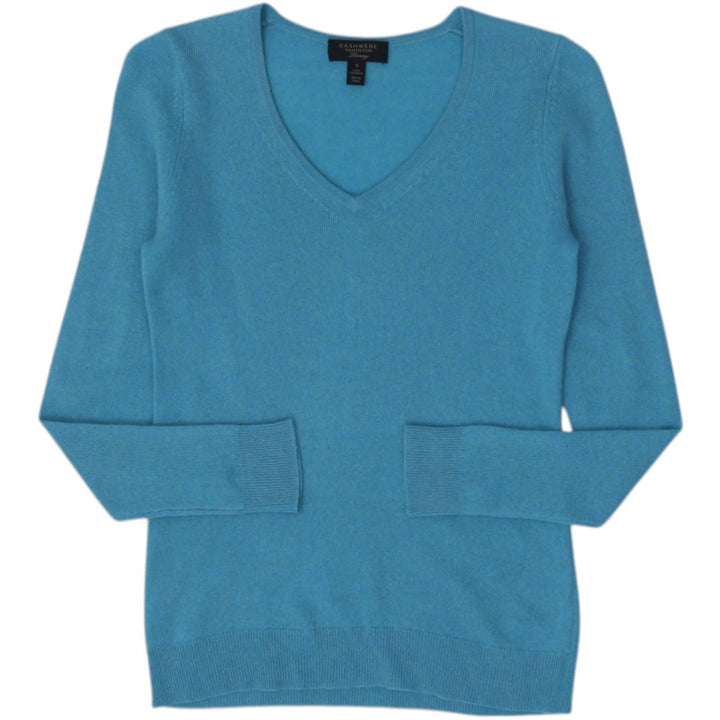 Ladies Charter Club Luxury 100% Cashmere V-Neck Sweater