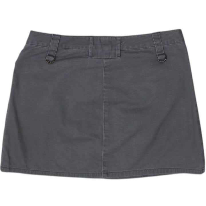 Y2K Ladies Just Jeans Gray Cargo Pockets Mini Skirt Size 10 | Migration_Skirts - Side View | Fashion Rerun