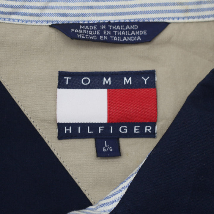 Vintage Tommy Hilfiger Navy Blue Harrington Jacket Crest Logo Size Large - Fashion Rerun Vintage Migration_Jacket