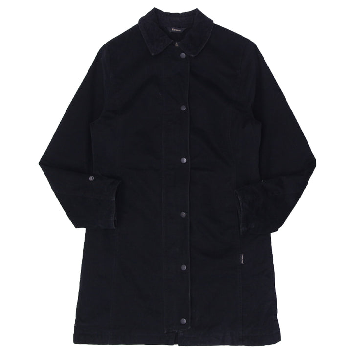 Ladies Barbour Waterproof And Breathable Plaid Lined Corduroy Collar Jacket