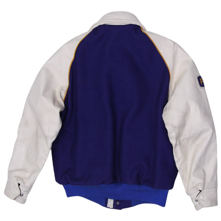 Vintage The Limited varsity jacket made of wool blend and leather, featuring bold embroidery and classic style