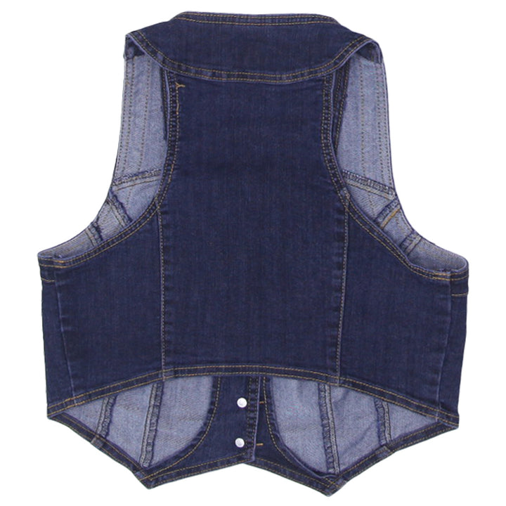 Ladies Pieces Denim Waiscoat Vest