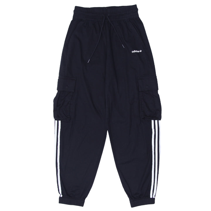 Mens Adidas White Stripes Black Cargo Jogger Pants