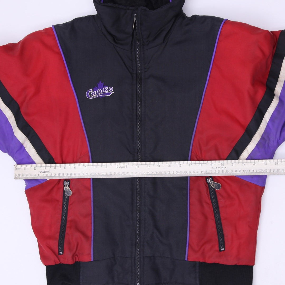 Vintage Choko Lite Racing Jacket Mens Black Red Purple Snowmobile Coat