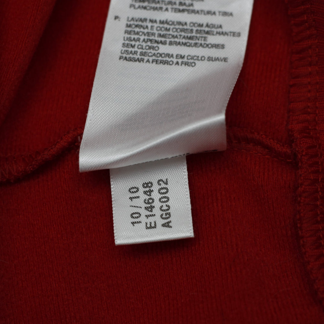 Mens Adidas Track Jacket Red Full Zip Trefoil Logo Size XL
