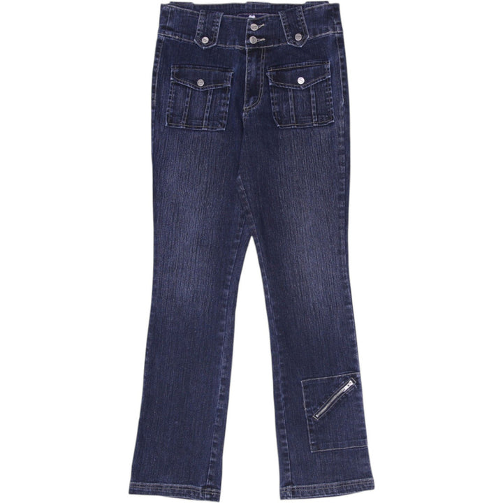 Y2K Ladies Luxury Blues Button Pocket Jeans