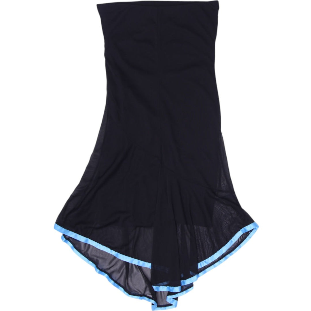 Y2K Floral Mesh Midi Dress Black Size M | Migration_Dresses - Side View | Fashion Rerun