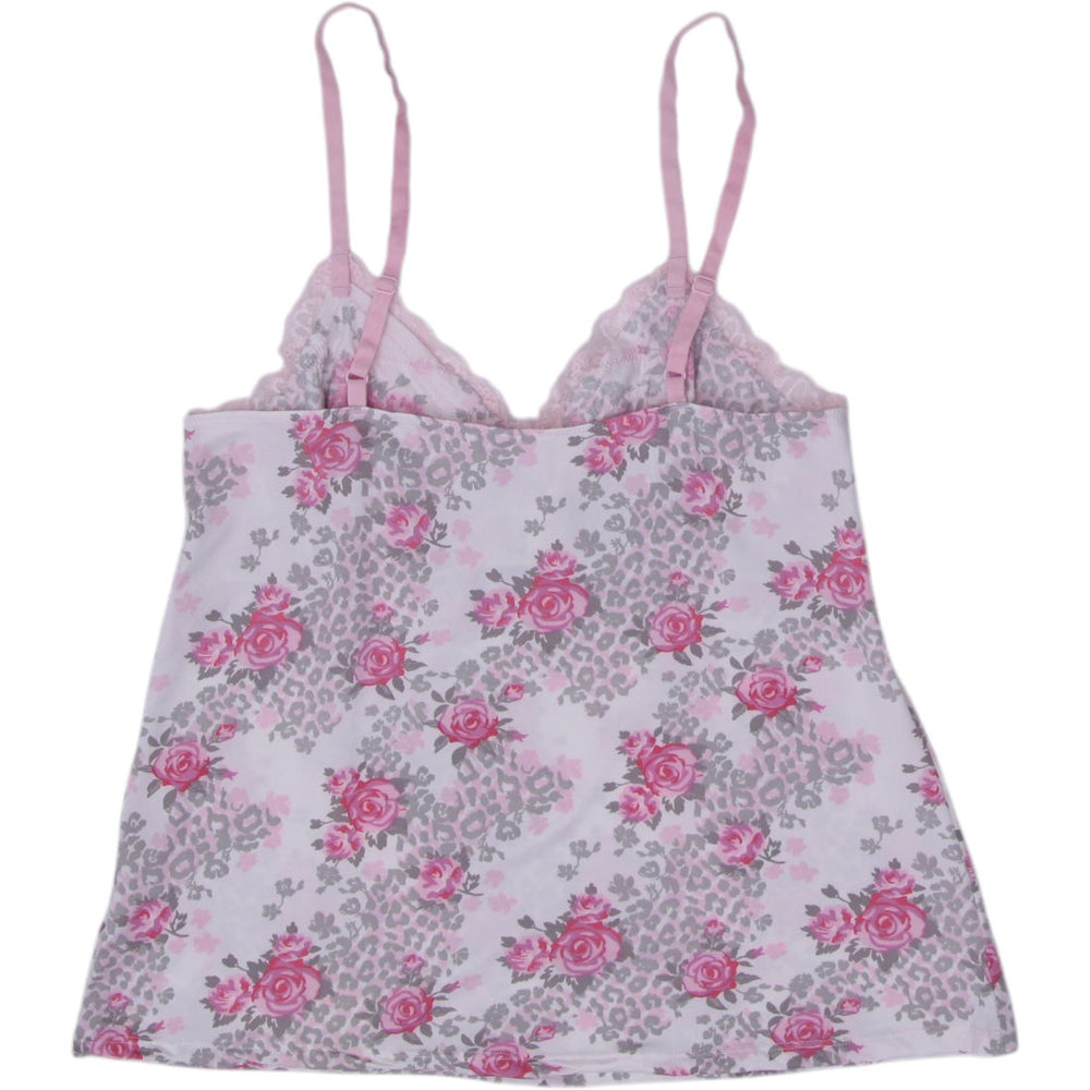Y2K Ladies Camisole Floral Lace Strappy Top XS | Migration_Y2K Tops - Side View | Fashion Rerun