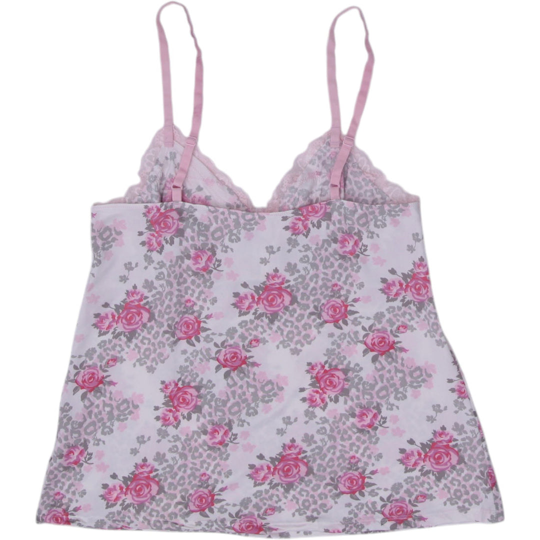 Y2K Ladies Camisole Floral Lace Strappy Top XS | Migration_Y2K Tops - Side View | Fashion Rerun