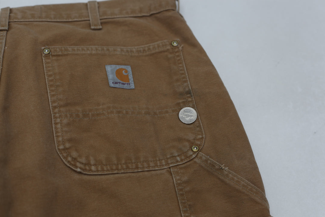 Mens B01 BRN Loose Original Fit Double Knee Carhartt Pants