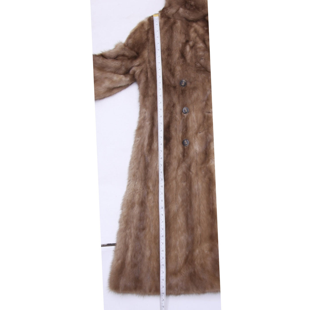 Elegant Jacqueline Dubis Genuine Mink Fur Coat Autumn Haze Honey Brown