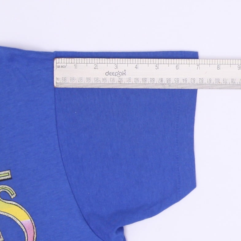Vintage 80s Mardi Gras New Orleans Cats Musical Graphic T-Shirt Royal Blue L