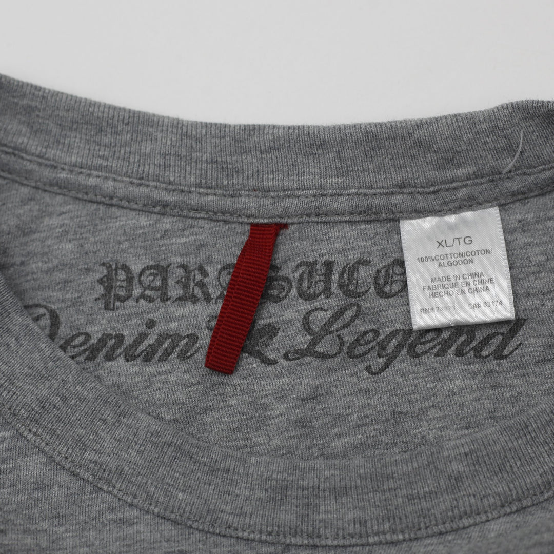 Y2K Mens Parasuco "Denim Legend" 1975 Graphic T-shirt Size XL | Migration_T-Shirts - Back View | Fashion Rerun