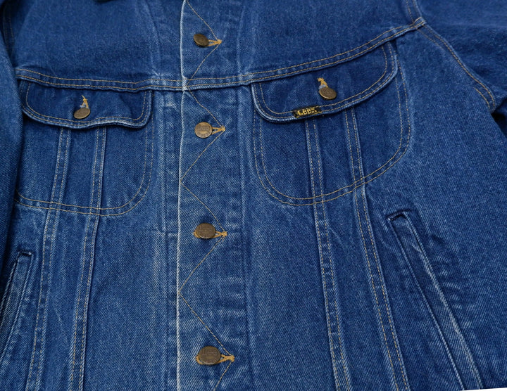 Vintage Mens Lee Riders Denim Trucker Jacket Dark Wash