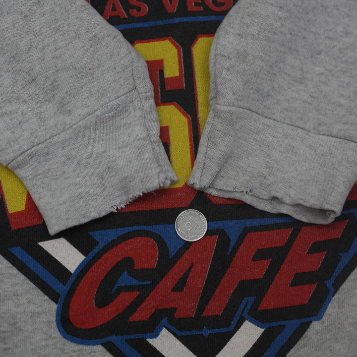 Vintage Nascar Las Vegas Café Crewneck Sweatshirt Size Medium Gray - Fashion Rerun Vintage Migration_Sweaters