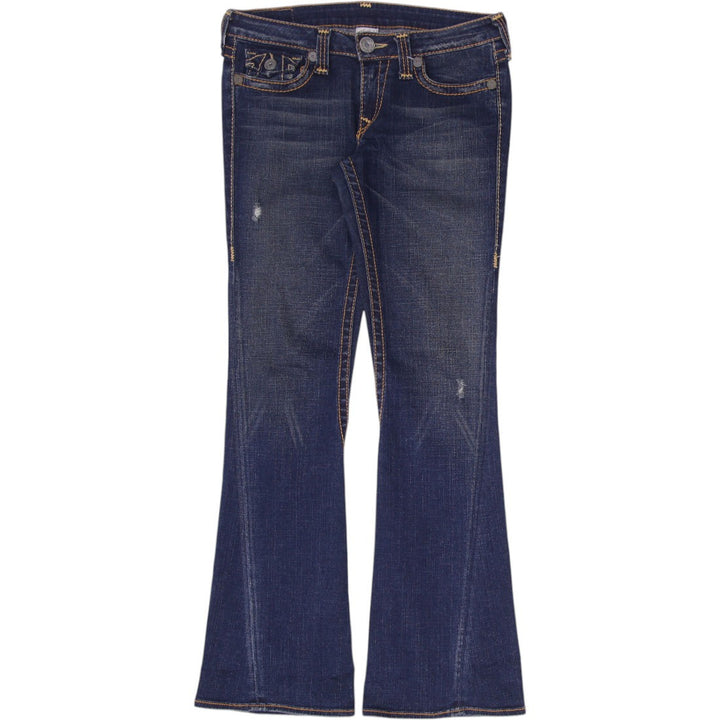 Mens True Religion Joey Big Distressed Stitching Denim Jeans Size 30