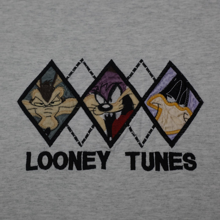 Vintage 90s Looney Tunes Warner Bros Diamond Character T-Shirt Made in USA Sz L