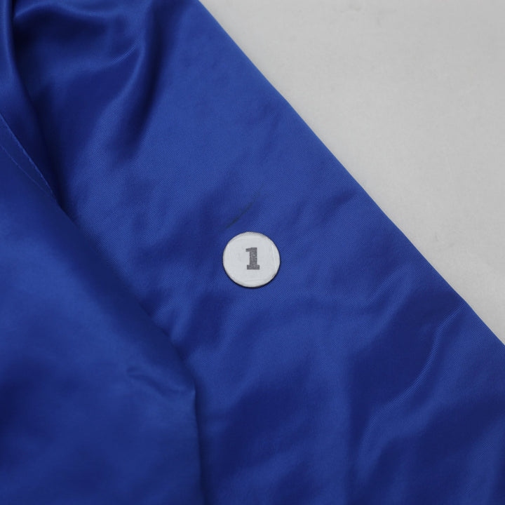 Vintage Chicago Cubs 80s MLB Starter Satin Bomber Snap Button Jacket L | Migration_Jackets - Detail View | Fashion Rerun