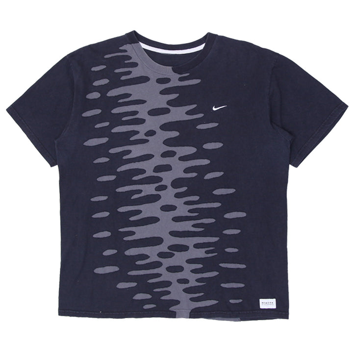 Rework Nike Gray Patches Pattern mens T-Shirt PR252