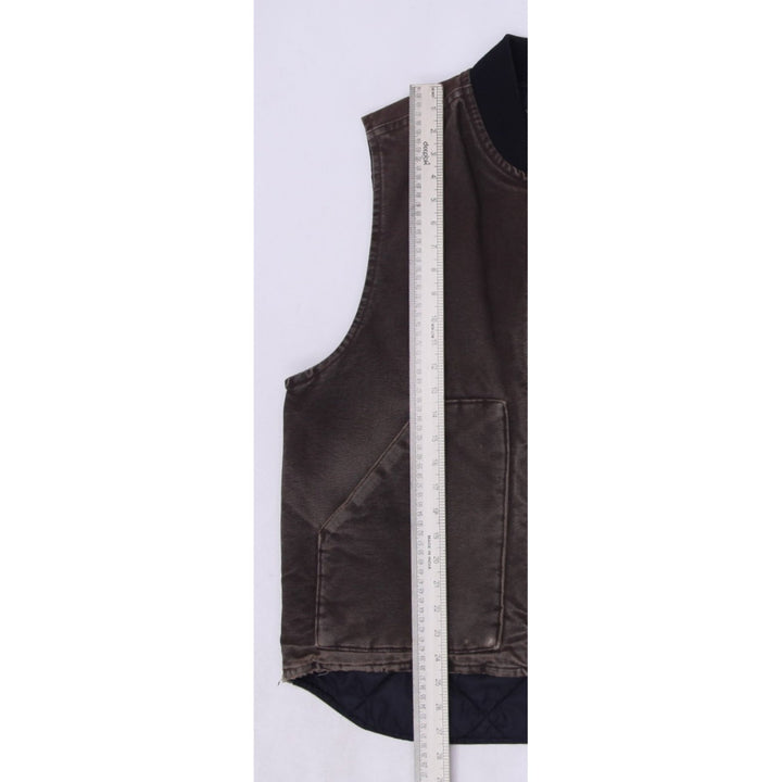 Vintage 90s Carhartt Quilt Lined Canvas Vest Made in USA Size L | Migration_Vests WW Collection - View 7 | Fashion Rerun