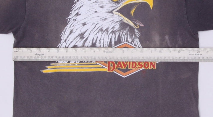 Vintage Hanes Harley Davidson Westminster California T-Shirt Graphic Eagle Print Made In USA L | Migration_T- | Fashion Rerun