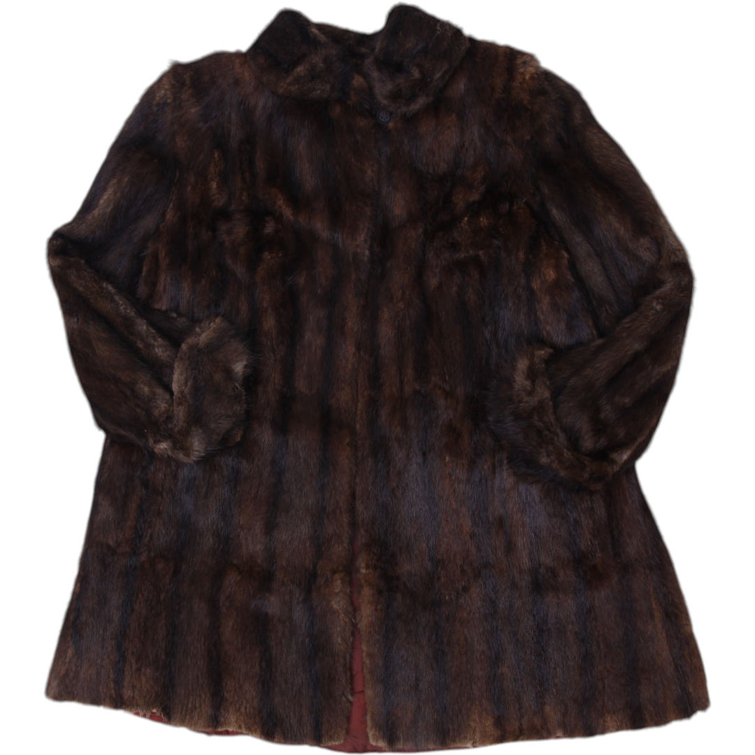 60's Muskrat Fur Coat