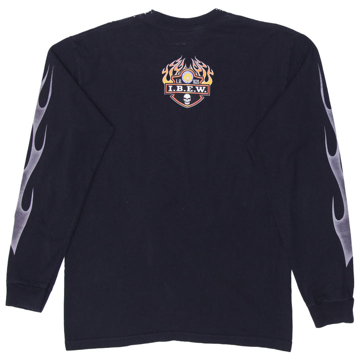 Mens Y2K Union Made I.B.E.W. Long Sleeved T-Shirt