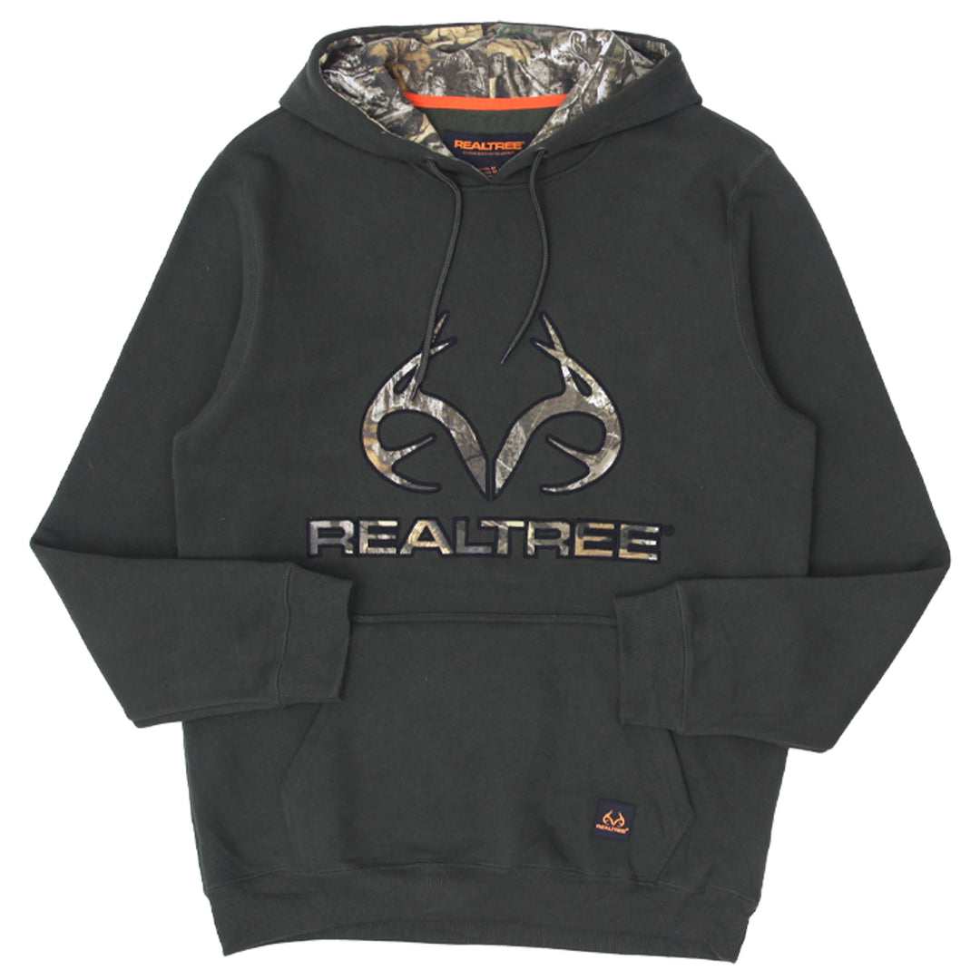 Mens Realtre Forest Camo Logo Pullover Hoodie - Fashion Rerun Vintage Migration_Sweaters