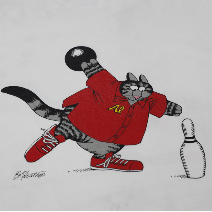 Vintage Crazy Shirts Hawaii 1980s B. Kliban Bowling Cat S.Stitch T-Shirt XL