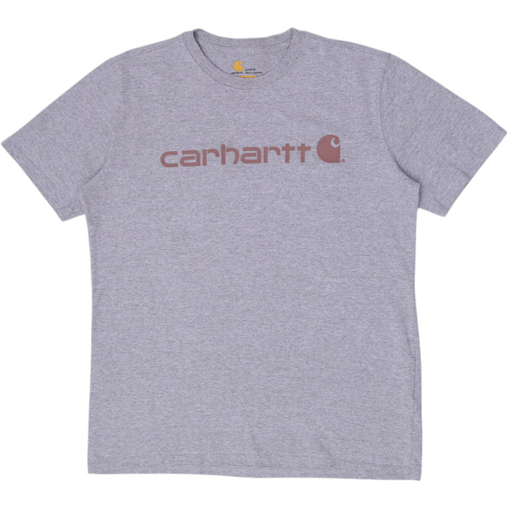 Ladies Carhartt Original Fit Graphic Logo Short Sleeve T-Shirt Heather Grey L