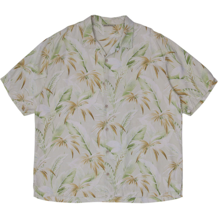 Tommy Bahama Palm Leaf Silk Shirt Size XL