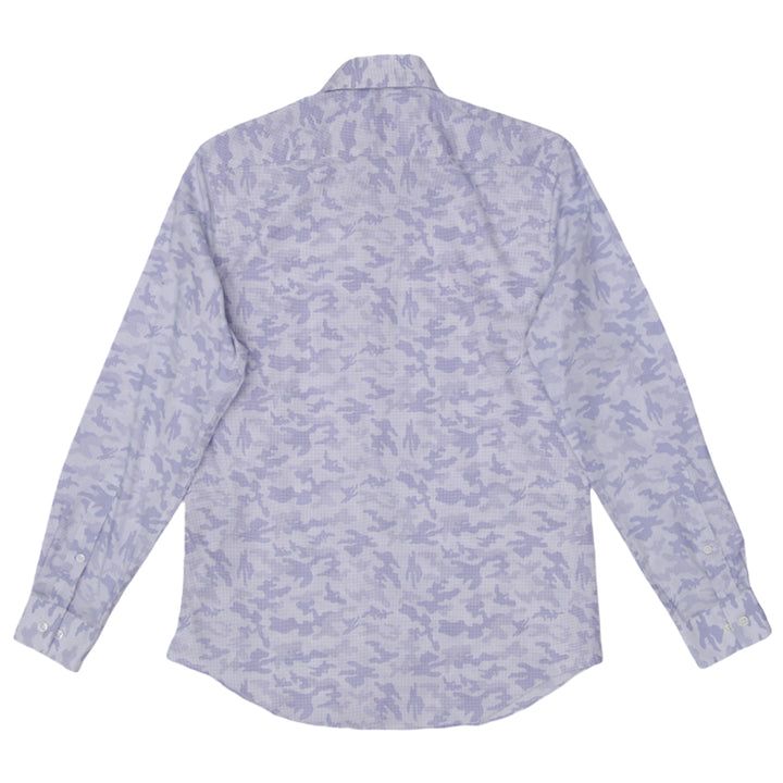 Mens Michael Kors Slim Fit Printed Long Sleeve Shirt - Fashion Rerun Vintage Migration_Shirt