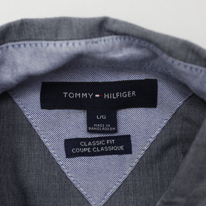 Mens Tommy Hilfiger Classic Fit Long Sleeve Button-Down Shirt Size L