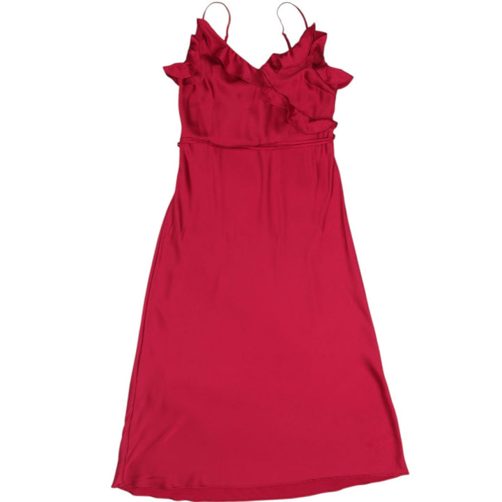 Y2K Red Satin Midi Slip Dress - Size M | Migration_Dresses | Fashion Rerun