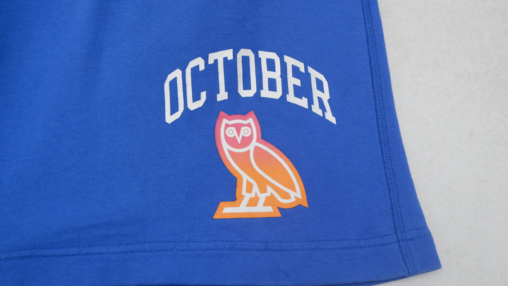 Mens OVO Sunset Sweat Blue Short