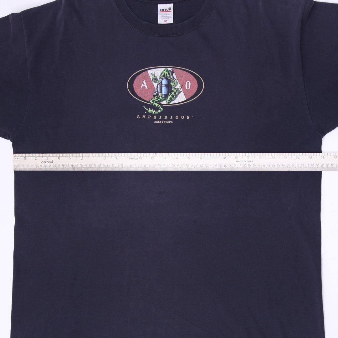 Vintage 2004 Anvil Amphibious Outfitters Scuba T-Shirt Size 2X