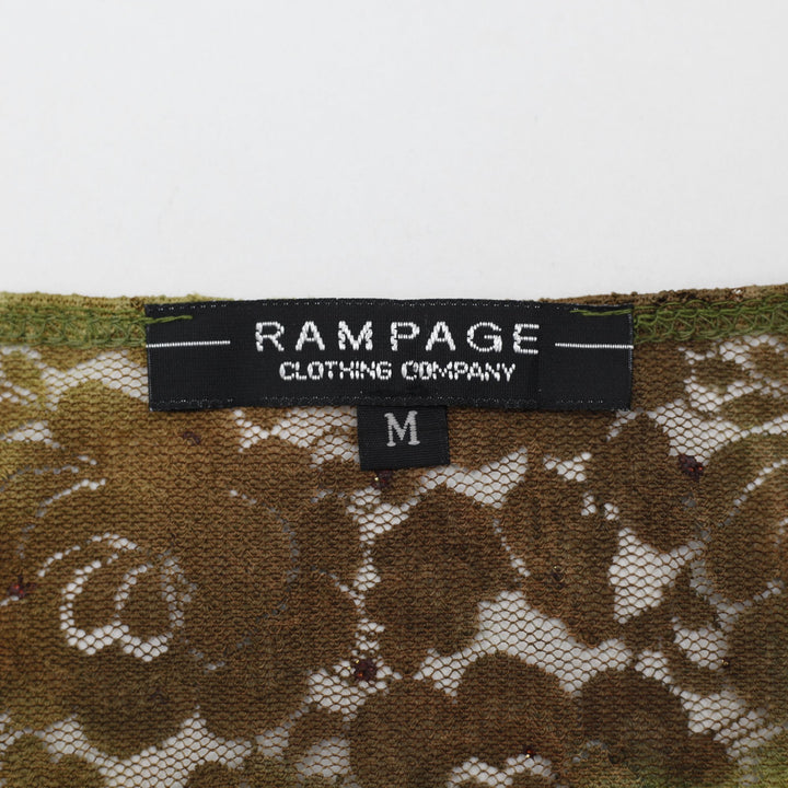 Y2K Ladies Rampage Sheer Floral Lace Mesh Overlay Size M